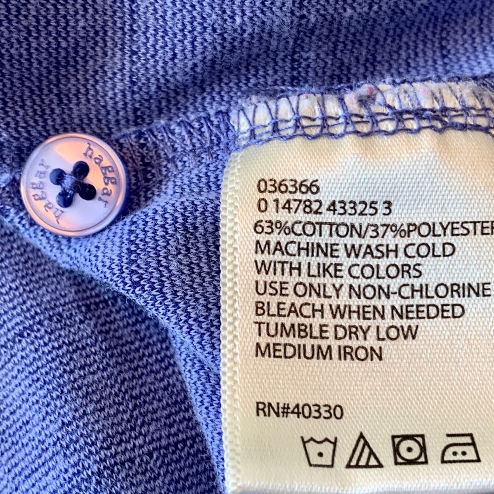 HAGGAR-2 Front Pocket Polos, Size Medium - Picture 12 of 14
